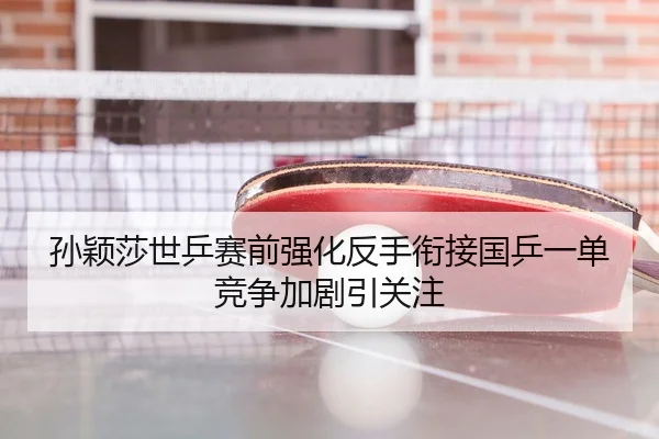 孙颖莎世乒赛前强化反手衔接国乒一单竞争加剧引关注